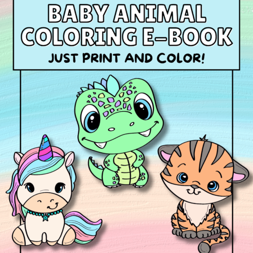 Baby Animal Coloring E-Book